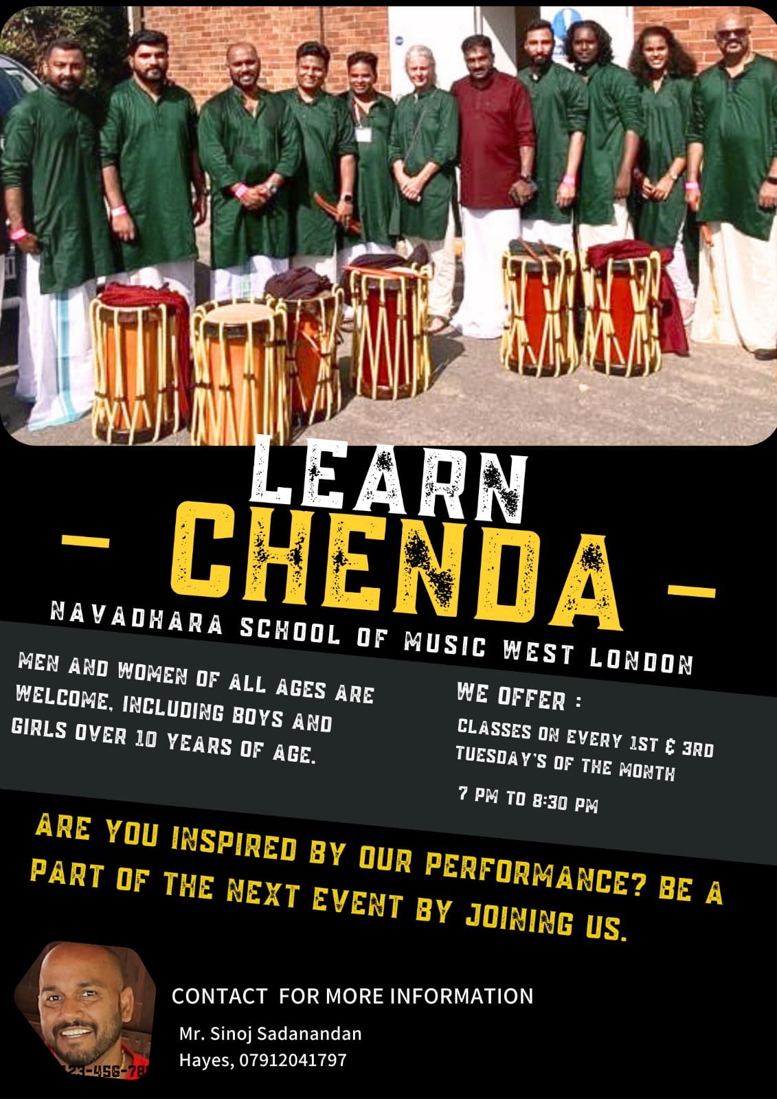 Learn chenda melam in west london