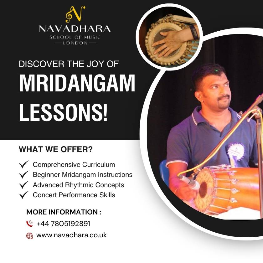 Mridangam Classes at Navadhara School of Music in UK